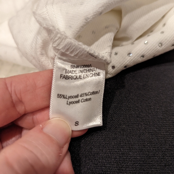 White Sparkle Wide-Leg Pants - Picture 5 of 10